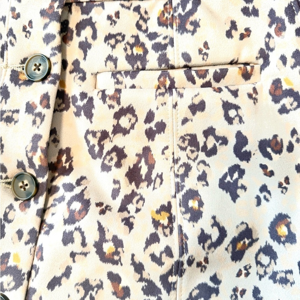 Maurices Leopard Print Button-Down Faux Suede A Line Mini Skirt - Picture 5 of 8